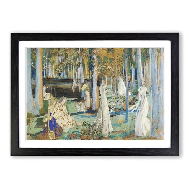 The Sacred Wood by Maurice Denis - Picture Frame Painting East Urban Home Size: 36cm H x 48cm W x 2cm D, Frame Option: Black Framed on Productcaster.