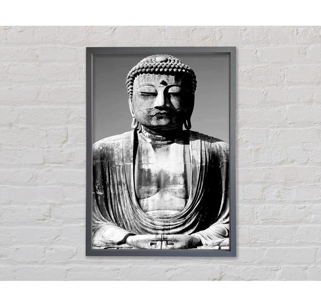 Peaceful Buddha Black N White - Single Picture Frame Kunstdrucke auf Leinwand Bright Star Größe: 141,4 cm H x 100 cm B x 3,3 cm T on Productcaster.