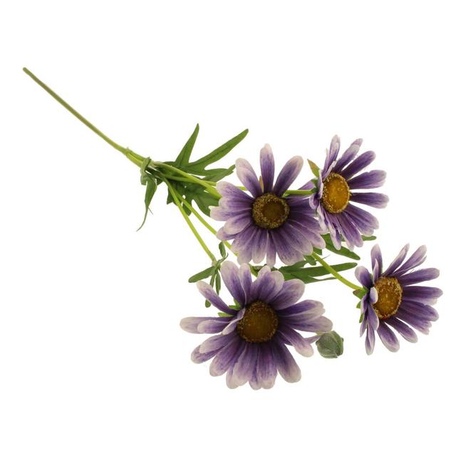 Artificial Daisies Stem The Seasonal Aisle Flowers Colour: Purple on Productcaster.