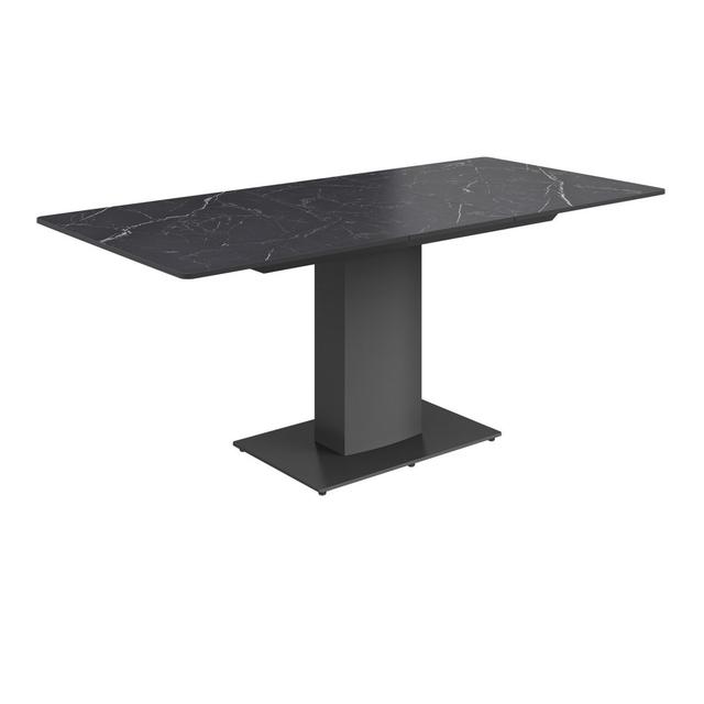 Paton 140-180cm Ceramic Auto-Rise Extending Dining Table Ivy Bronx Table Top Colour: White on Productcaster.