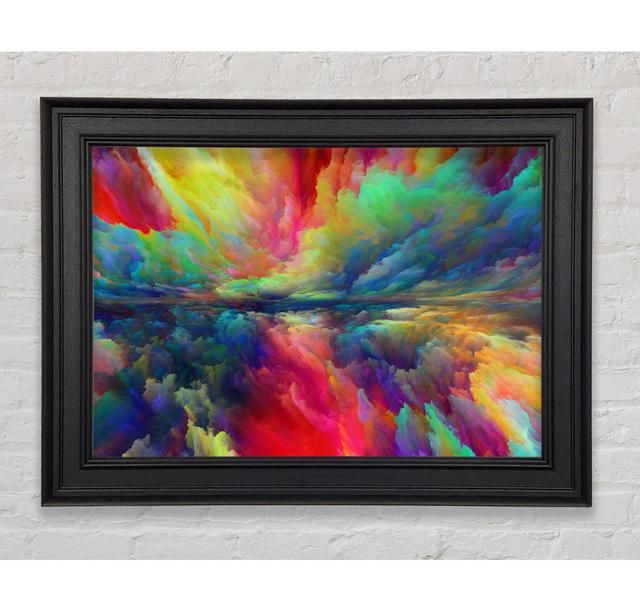 Vibrant Powdered Colours Sky Framed Print Ivy Bronx Size: 29.7cm H x 42cm W on Productcaster.