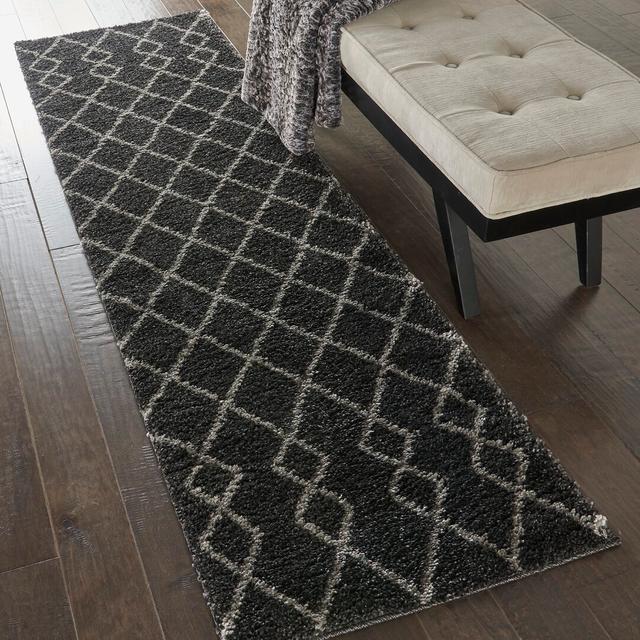 Beesley Charcoal Rug Bloomsbury Market Rug Size: Runner 66 x 229cm on Productcaster.