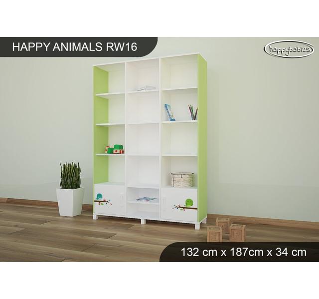 187cm H X 132cm W Kids Bookcase Happy Babies Colour: Green on Productcaster.