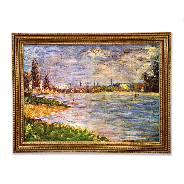 Seurat The Two Banks - Single Picture Frame Print Rosalind Wheeler Size: 42cm H x 59.7cm W x 3cm D, Format: Gold Framed Paper on Productcaster.