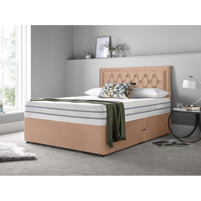 Muskingum Memory Foam Divan Bed Set Rosdorf Park Colour: Mink, Size: Super King (6'), Storage Type: 4 Drawers on Productcaster.