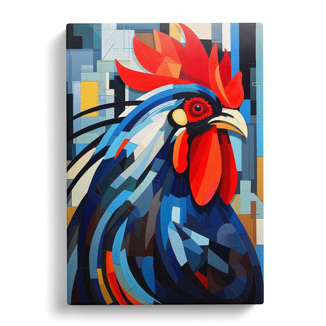 Rooster Constructivism No.2 - Print Brambly Cottage Size: 50cm H x 35cm W x 3cm D on Productcaster.