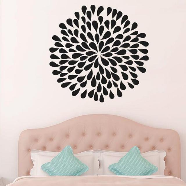 Flowers Petals Wall Sticker Happy Larry Colour: Burgundy on Productcaster.