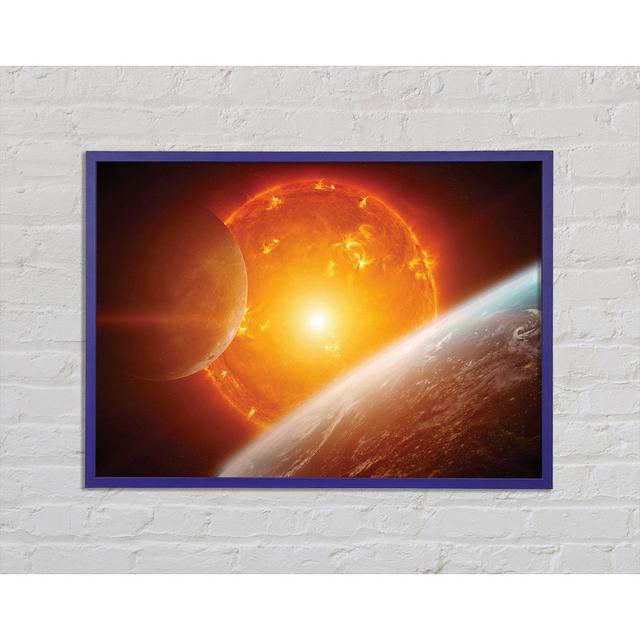 Fire Sun 3 - Single Picture Frame Art Prints Brayden Studio Size: 42cm H x 59.7cm W x 2cm D on Productcaster.