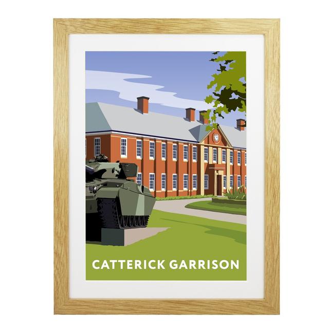 Catterick Garrison by Richard O'Neil - Print East Urban Home Format: Oak Wood Frame, Size: 43.5 cm H x 33.5 cm W x 2.2 cm D on Productcaster.