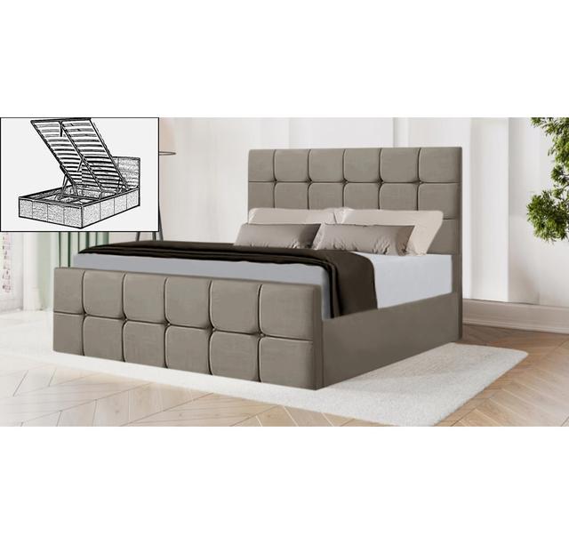 Vanessa Storage Bed Brayden Studio Colour: Coffee, Size: Kingsize (5') on Productcaster.