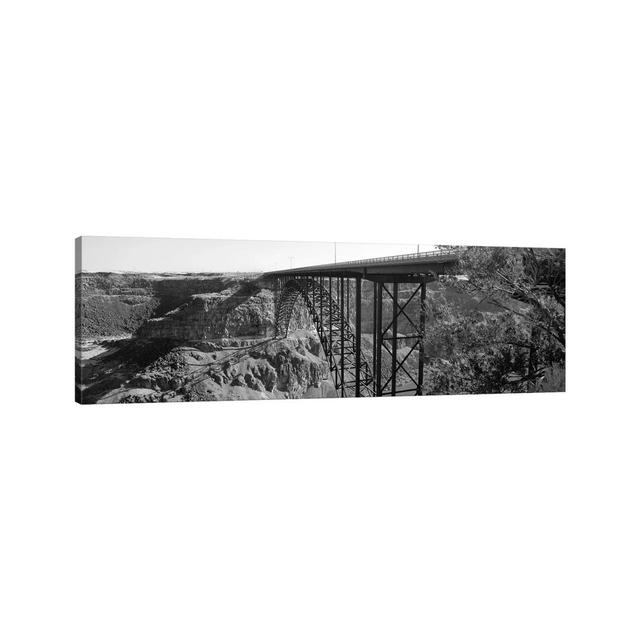 Snake River Bridge, Twin Falls, Idaho, USA by Panoramic Images - Wrapped Canvas Panoramic Photograph Latitude Run Size: 40.64cm H x 121.92cm W x 3.81c on Productcaster.