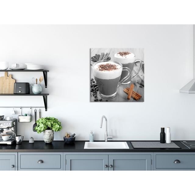 Hot Chocolate And Coffee - No Frame Print on Glass Brayden Studio Size: 60cm H x 60cm W x 0.4cm D on Productcaster.