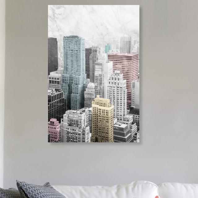 'Bright Cities' Graphic Art Print on Wrapped Canvas Oliver Gal Size: 114cm H x 76cm W on Productcaster.