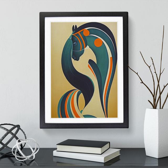 Horse No.1 - Single Picture Frame Print Metro Lane Frame Colour: Black Framed, Size: 64cm H x 46cm W x 2cm D on Productcaster.