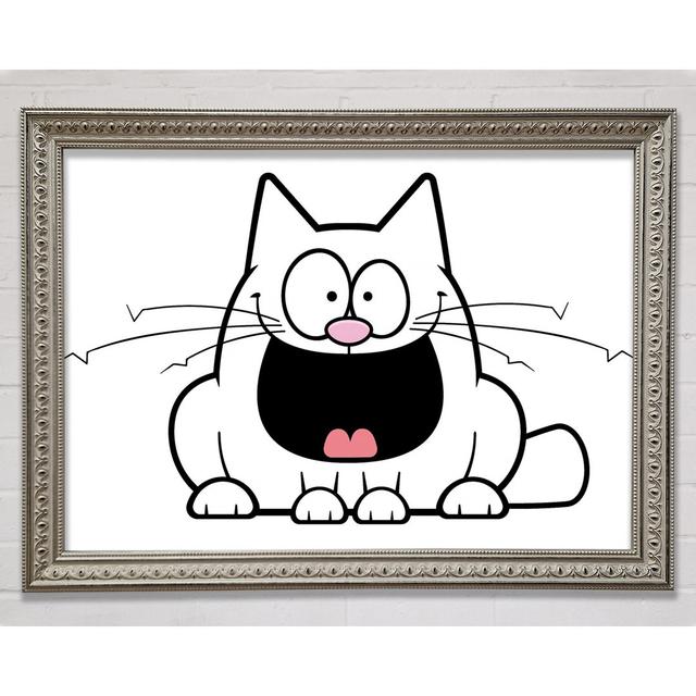 Crazy Cat - Print Ophelia & Co. Format: Silver Framed Paper, Size: 42cm H x 59.7cm W x 3cm D on Productcaster.