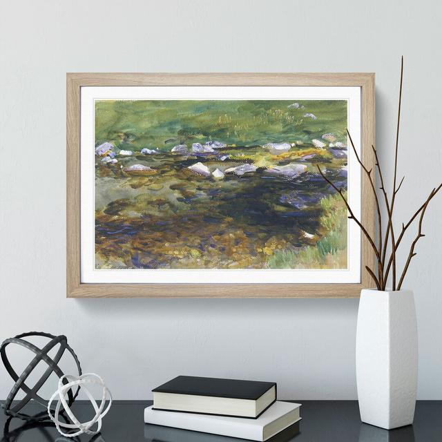 Brook and Meadow by John Singer Sargent - Picture Frame Painting East Urban Home Size: 36cm H x 48cm W x 2cm D, Frame Option: Oak on Productcaster.