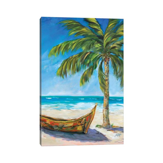 Paradise Trip by Julie Derice - Wrapped Canvas Graphic Art Bay Isle Home Size: 45.72cm H x 30.48cm W on Productcaster.