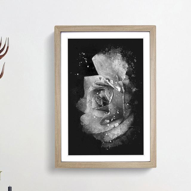 Rose Flower - Picture Frame Graphic Art Print East Urban Home Size: 33cm H x 24cm W x 2cm D, Frame Option: Oak Framed on Productcaster.