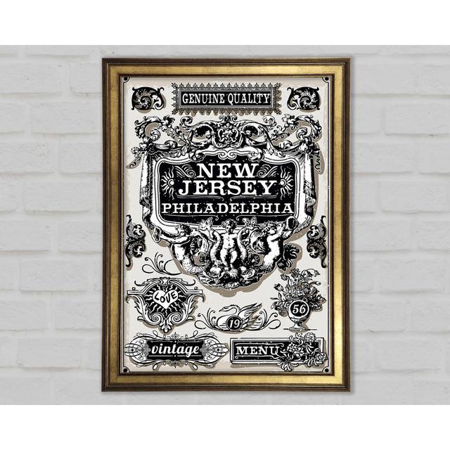 Vintage NYC Poster Framed Print Happy Larry Size: 29.7cm H x 21cm W x 1.5cm D on Productcaster.