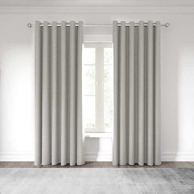 Kalo Polyester Room Darkening Grommet / Eyelet Curtain Pair (Set of 2) Nalu Nicole Scherzinger Size per Panel: 168 W x 228 D cm, Colour: Silver on Productcaster.