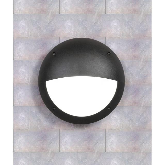 Telly Outdoor Bulkhead Light Dakota Fields Bulb Type: LED, Finish: Black on Productcaster.