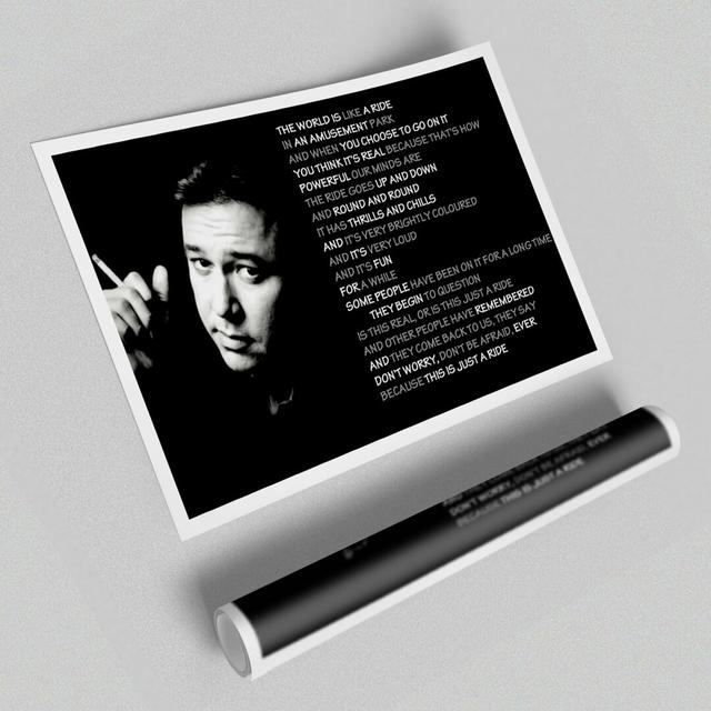 Bill Hicks the World Is Like a Ride - Graphic Art Print on Paper East Urban Home Size: 100 cm H x 141.4 cm W x 1cm D on Productcaster.