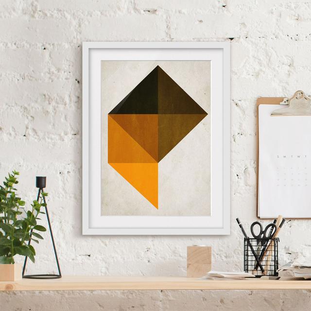 Geometric Trapezoid - Picture Frame Graphic Art Metro Lane Frame Option: White Framed, Size: 40cm H x 30cm W x 2cm D on Productcaster.