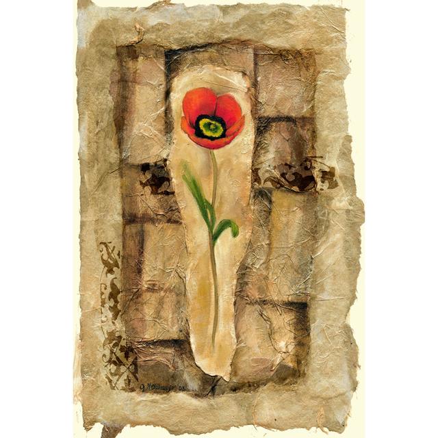 Gilded Poppy I - Wrapped Canvas Painting Rosalind Wheeler Size: 46cm H x 30cm W x 3.8cm D on Productcaster.