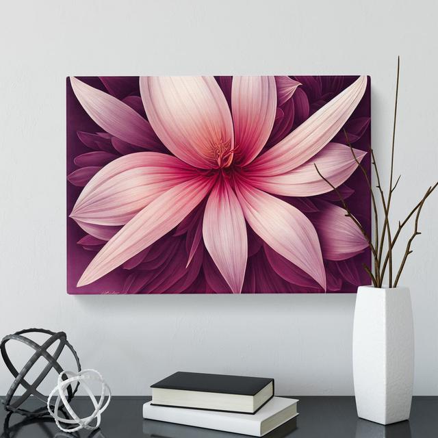 Enthralling Modern Flower - Wrapped Canvas Graphic Art Marlow Home Co. on Productcaster.