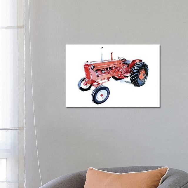 Lil Red Tractor - Painting on Canvas Williston Forge Size: 45.72cm H x 66.04cm W x 1.91cm D, Format: Wrapped Canvas on Productcaster.