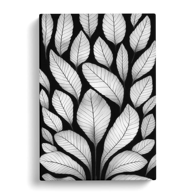 Monochrome Leaves No.2 ClassicLiving Size: 76cm H x 50cm W x 3cm D on Productcaster.