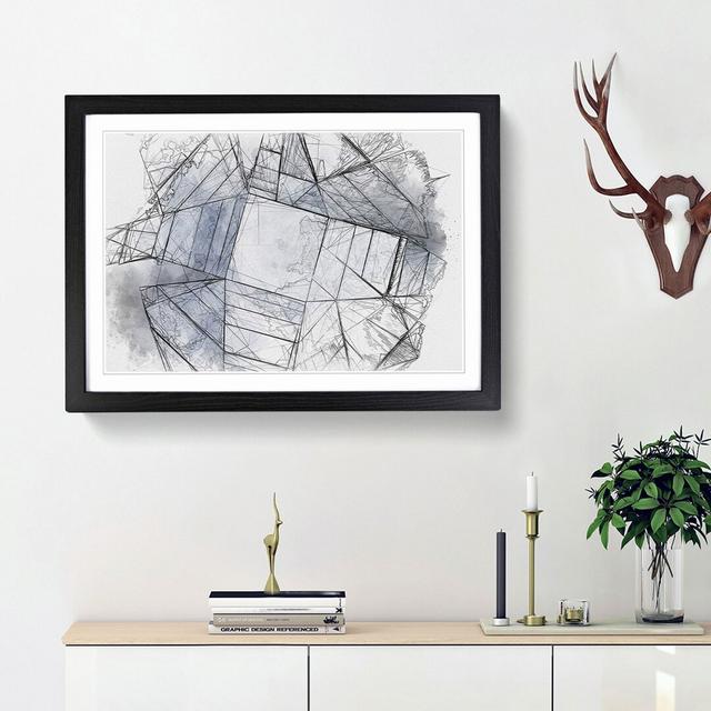 Architecture Sketch Vol.15 in Abstract - Picture Frame Drawing Print East Urban Home Frame Option: Black Framed, Size: 27cm H x 36cm W x 2cm D on Productcaster.