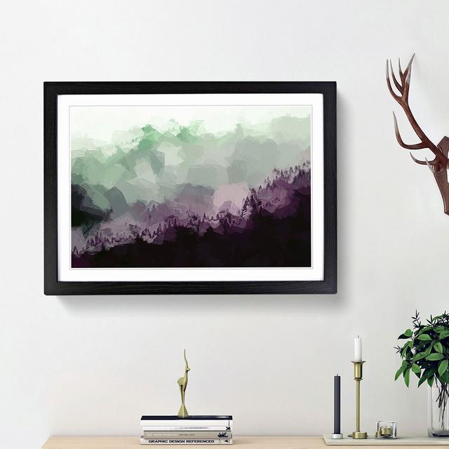 Foggy Forest in Abstract - Picture Frame Graphic Art Print East Urban Home Frame Option: Black Framed, Size: 48cm H x 65cm W x 2cm D on Productcaster.