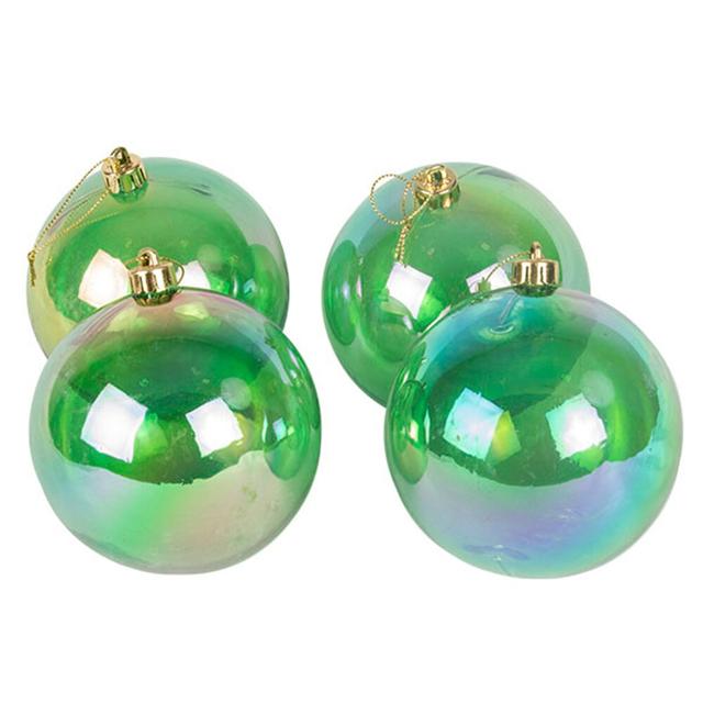 Bauble (Set of 4) The Seasonal Aisle Colour: Green on Productcaster.