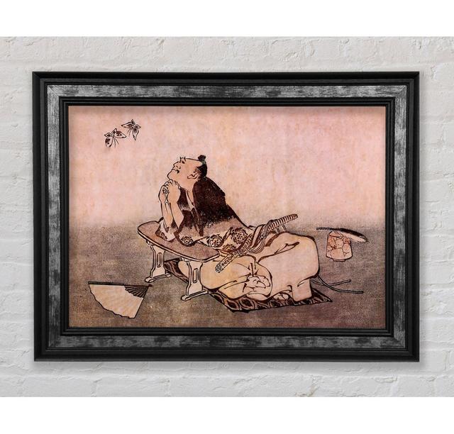 Hokusai A Philosopher Looking At Two Butterflies - Single Picture Frame Art Prints Bright Star Size: 29.7cm H x 42cm W x 8cm D on Productcaster.