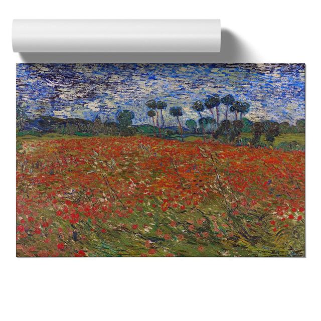 Poppy Field by Vincent Van Gogh - Unframed Painting East Urban Home Size: 42cm H x 59cm W x 0.1cm D on Productcaster.