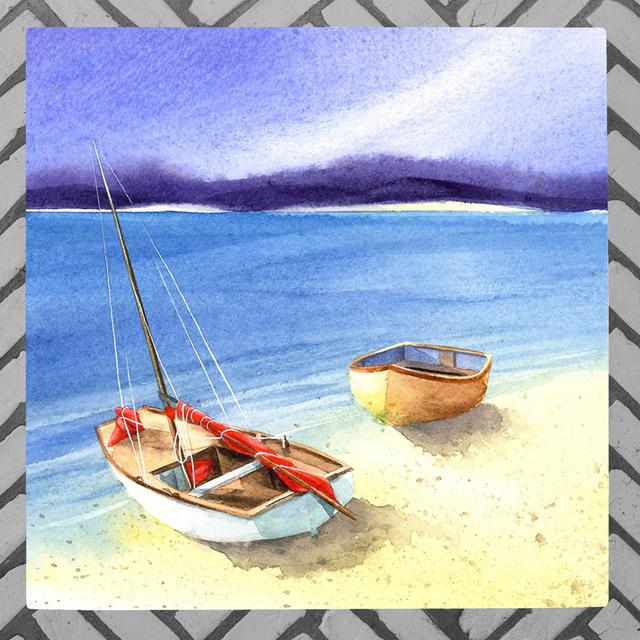 P.STONE BOATS ON THE BEACH 200X200 Marlow Home Co. on Productcaster.