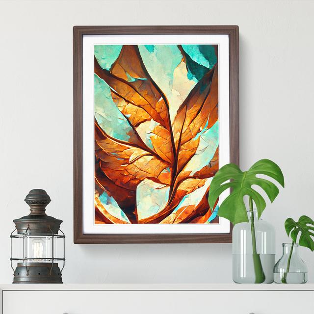 Leaf - Picture Frame Graphic Art ClassicLiving Size: 46cm H x 34cm W x 2cm D, Frame Colour: Walnut on Productcaster.