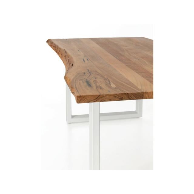 Eesha Dining Table Union Rustic Size: 75cm H x 90cm L x 170cm W, Colour (Frame): White on Productcaster.