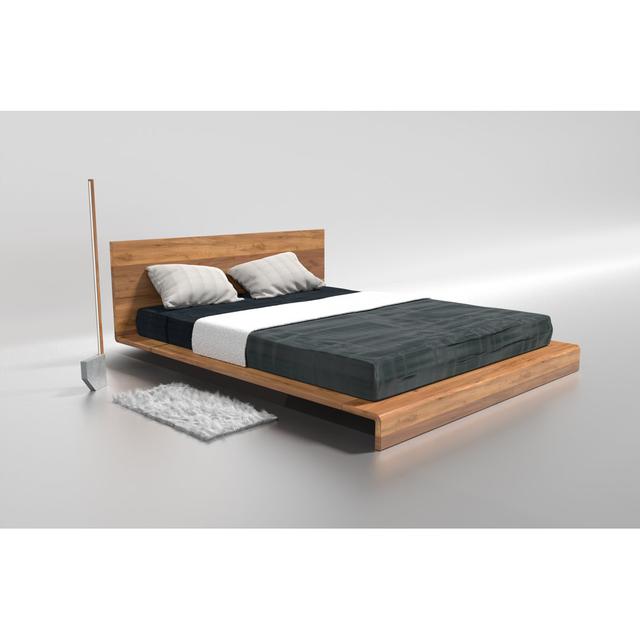 Bed PAUL Solid Wood Union Rustic Size: Super King (6'), Colour: Ash on Productcaster.