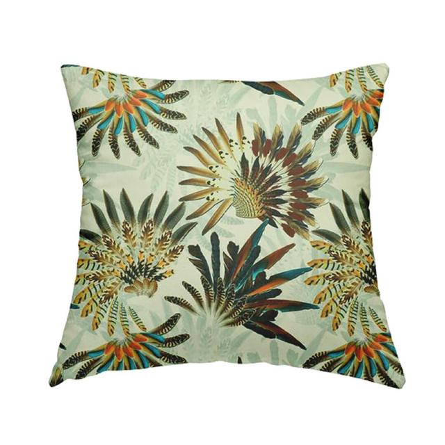 Soileau Native Indian Feather Cushion with Filling World Menagerie Size: 55cm H x 55cm W x 5cm D on Productcaster.