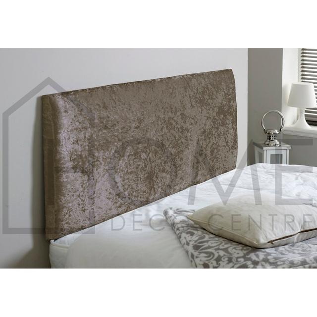 Plain Upholstered Headboard Home deco centre Colour: Truffle, Upholstery: Velvet, Size: Super King (6') on Productcaster.