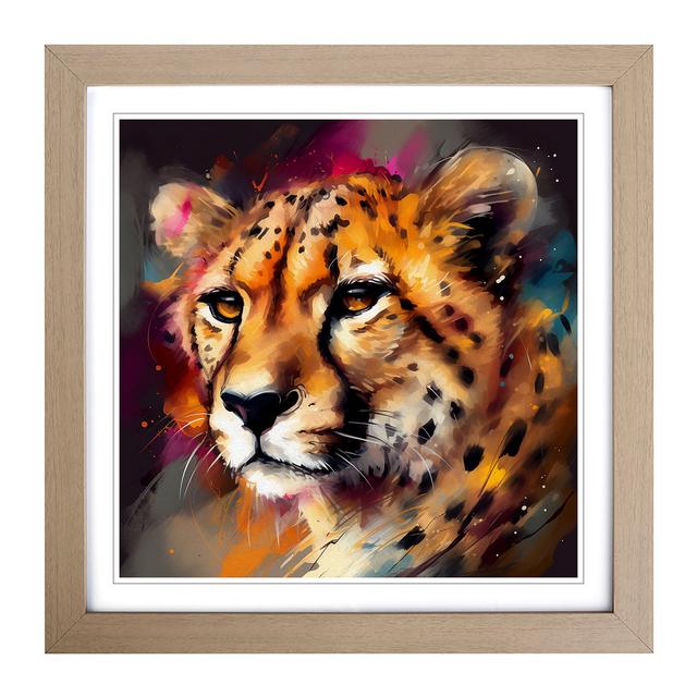 Cheetah Abstract Art - Single Picture Frame Print on Wood Latitude Vive Frame Colour: Oak on Productcaster.