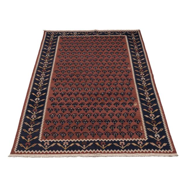 Monique Handmade Kilim Wool/Cotton Black/Brown Rug Natur Pur on Productcaster.