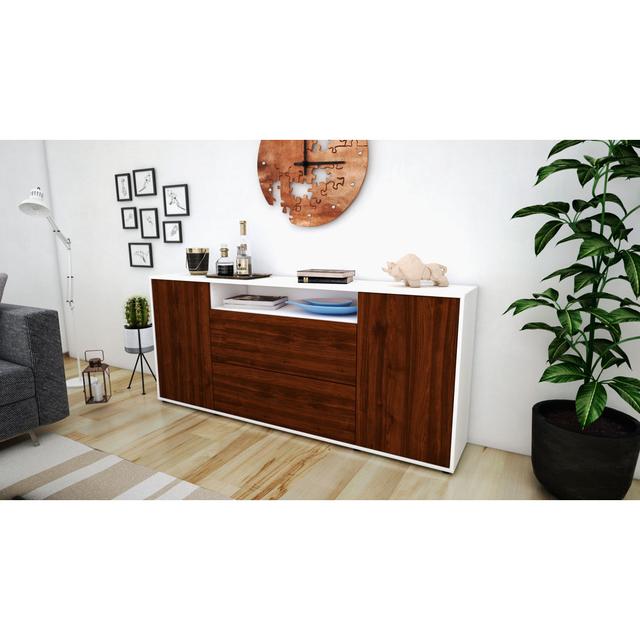 Cabezas Sideboard Brayden Studio Colour: White/Walnut on Productcaster.