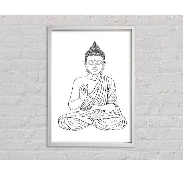 Buddha 12 - Single Picture Frame Art Prints on Canvas Bright Star Size: 84.1cm H x 59.7cm W x 3.3cm D on Productcaster.