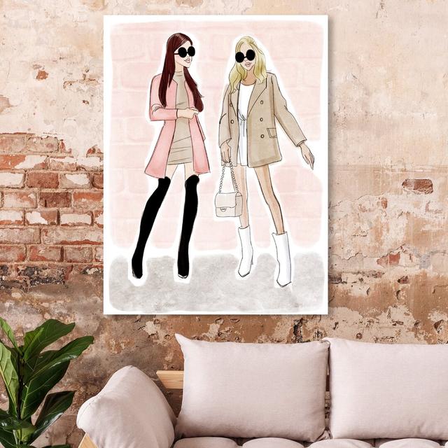 City Girls by Oliver Gal - Wrapped Canvas Print Oliver Gal Size: 101.6 cm H x 76.2 cm W on Productcaster.