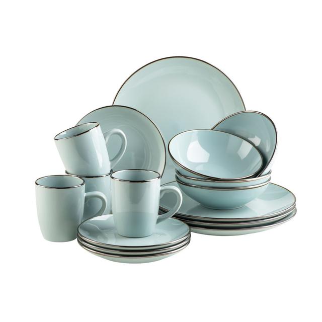 Pashkhi 16 Piece Dinnerware Set, Service for 4 Latitude Run Colour: Mint on Productcaster.