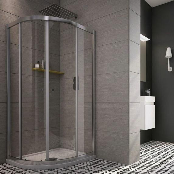 Chapa Quadrant Sliding Shower Enclosure Belfry Bathroom Size: 185 cm H x 80 cm W x 80 cm D on Productcaster.