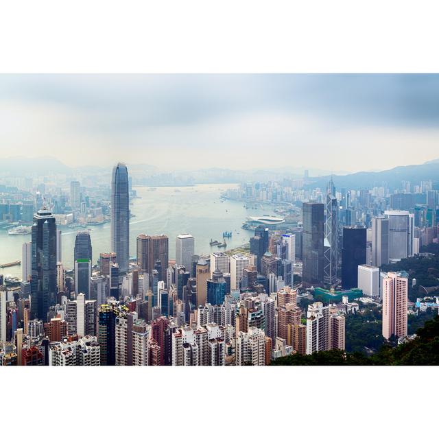 Hong Kong Skyline - Wrapped Canvas Photograph 17 Stories Size: 30cm H x 46cm W on Productcaster.